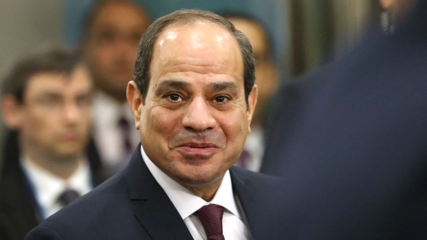 Egyptian President Abdel-Fatah al-Sisi arrives to speak at the United Nations (U.N.) General Assembly on 24 September 2019 in New York City.