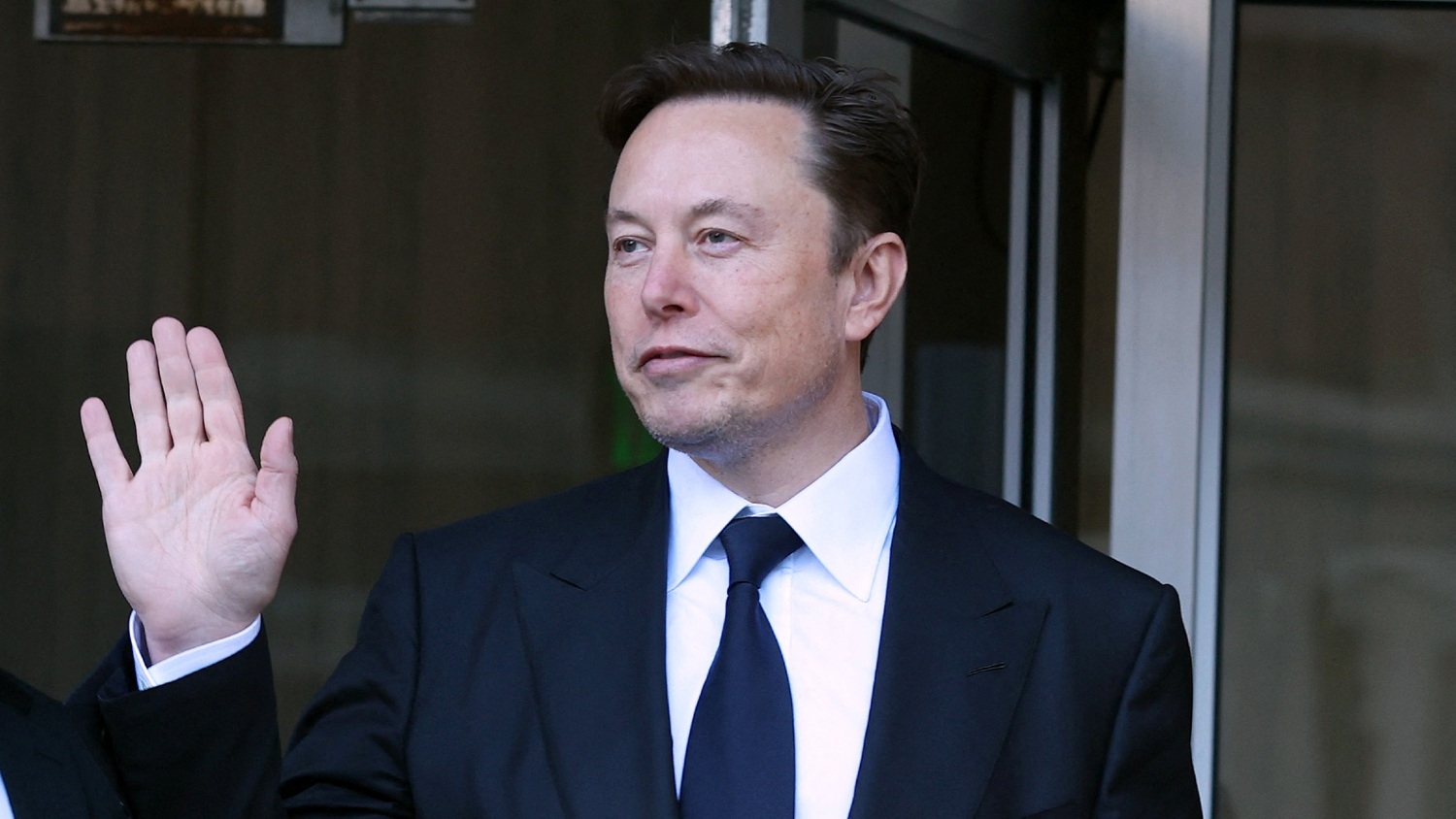 Elon Musk leaves the Phillip Burton Federal Building on 24 January 2023 in San Francisco, California.