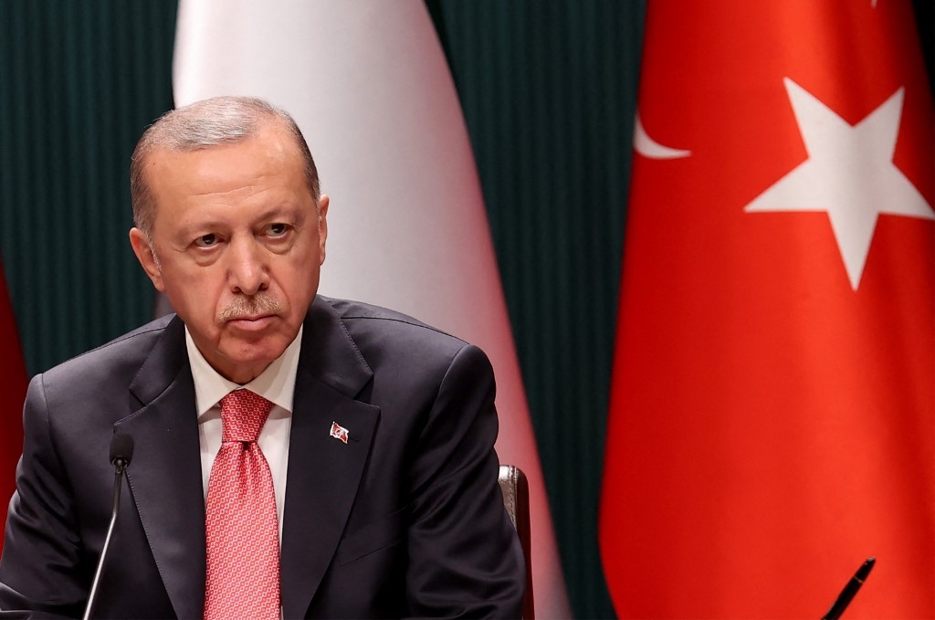 Le président turc Recep Tayyip Erdoğan est photographié à Ankara, le 24 novembre 2021 (AFP)