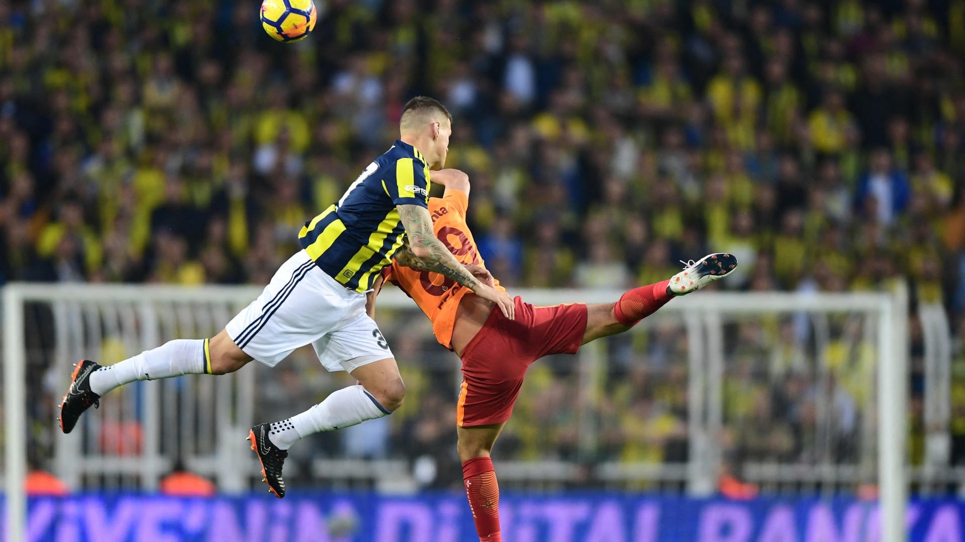 A picture taken during a match between Fenerbahce and Galatasaray on 17 March 2018 at Fenerbahce Ulker stadium in Istanbul (Ozan Kose/AFP)