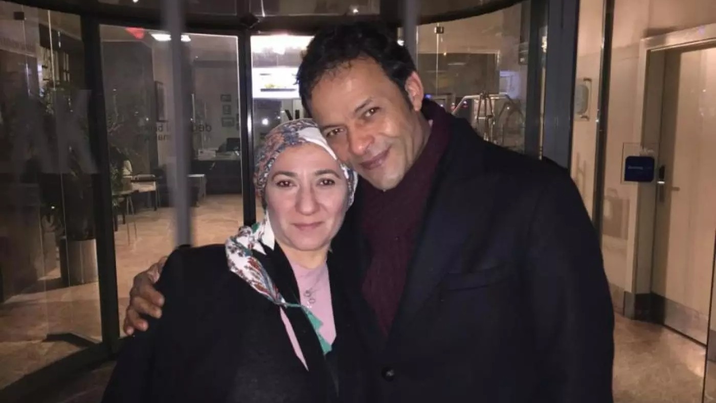 Activist Ghada Naguib (L) and her husband, actor Hisham Abdullah (Supplied)