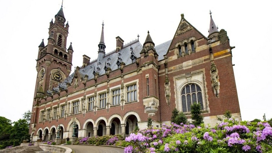 The Peace Palace, the seat of the International Court of Justice, is pictured in The Hague on 17 May 2024 (Nick Gammon/AFP)