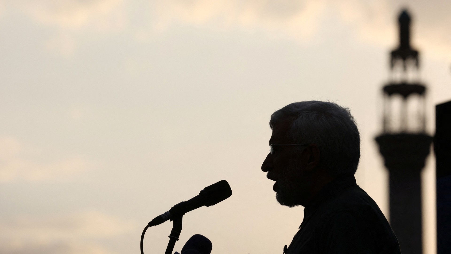 Saeed Jalili speaks during a campaign event in Tehran, 24 June (Majid Asgaripour/WANA/Reuters)