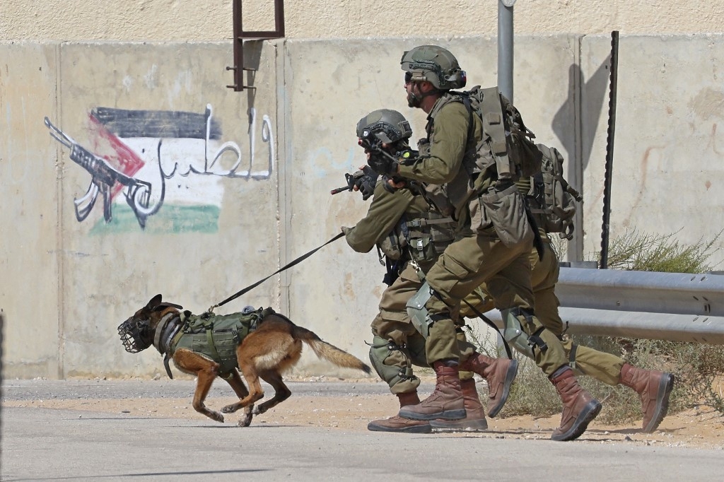 Les soldats qui participent à cet exercice sont membres de la brigade Golani (en photo), une unité d’infanterie d’élite, engagée régulièrement dans les territoires occupés palestiniens (AFP/Jack Guez)