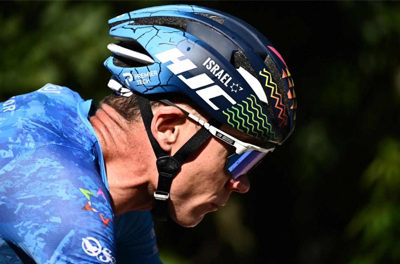 Le coureur d’Israël-Premier Tech Chris Froome participe au Tour de France, le 14 juillet 2022 (AFP)