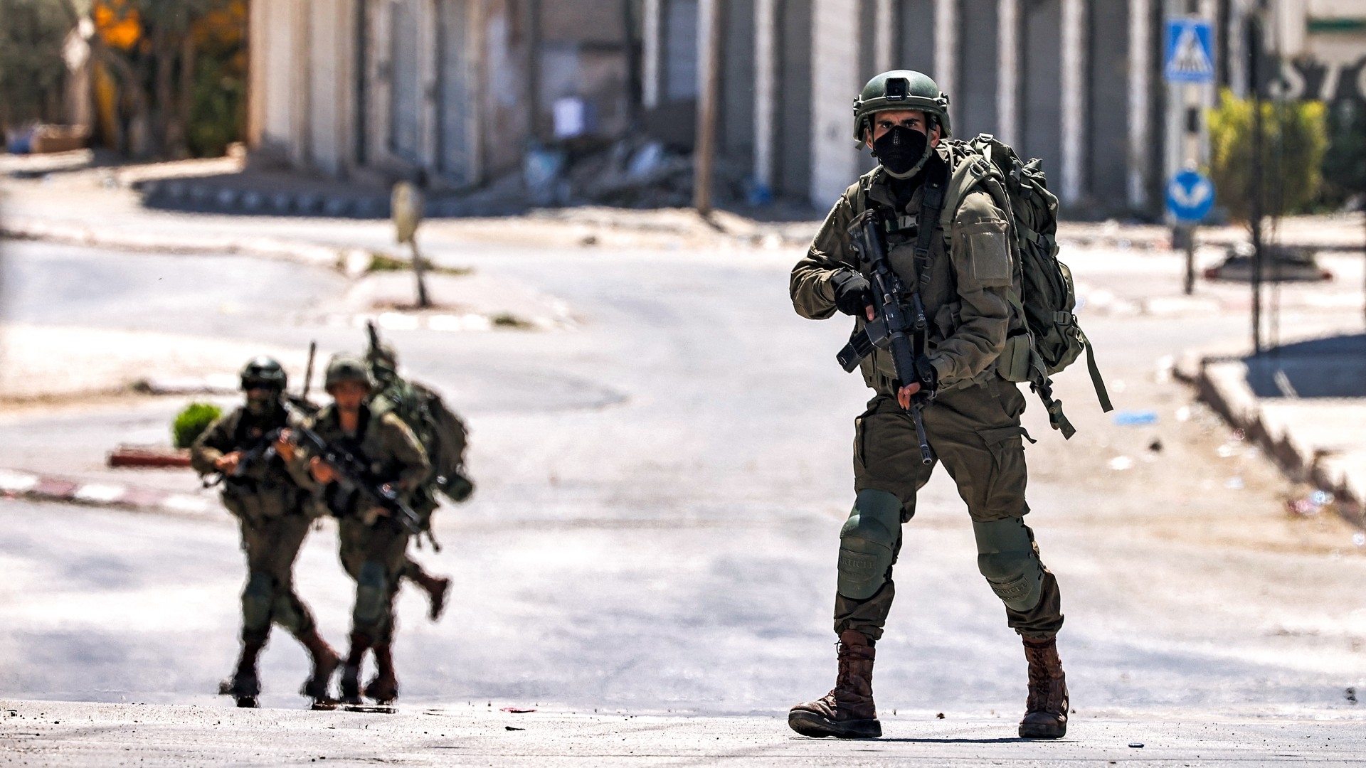 Israeli soldiers in Tubas in the north of the occupied West Bank on 11 September 2024 (AFP/Zain Jaafar)