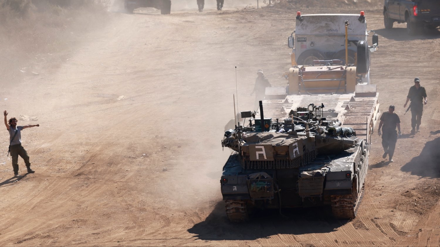 Israeli soldiers are deployed in the Upper Galilee region of northern Israel near the border with Lebanon on 29 September 2024.