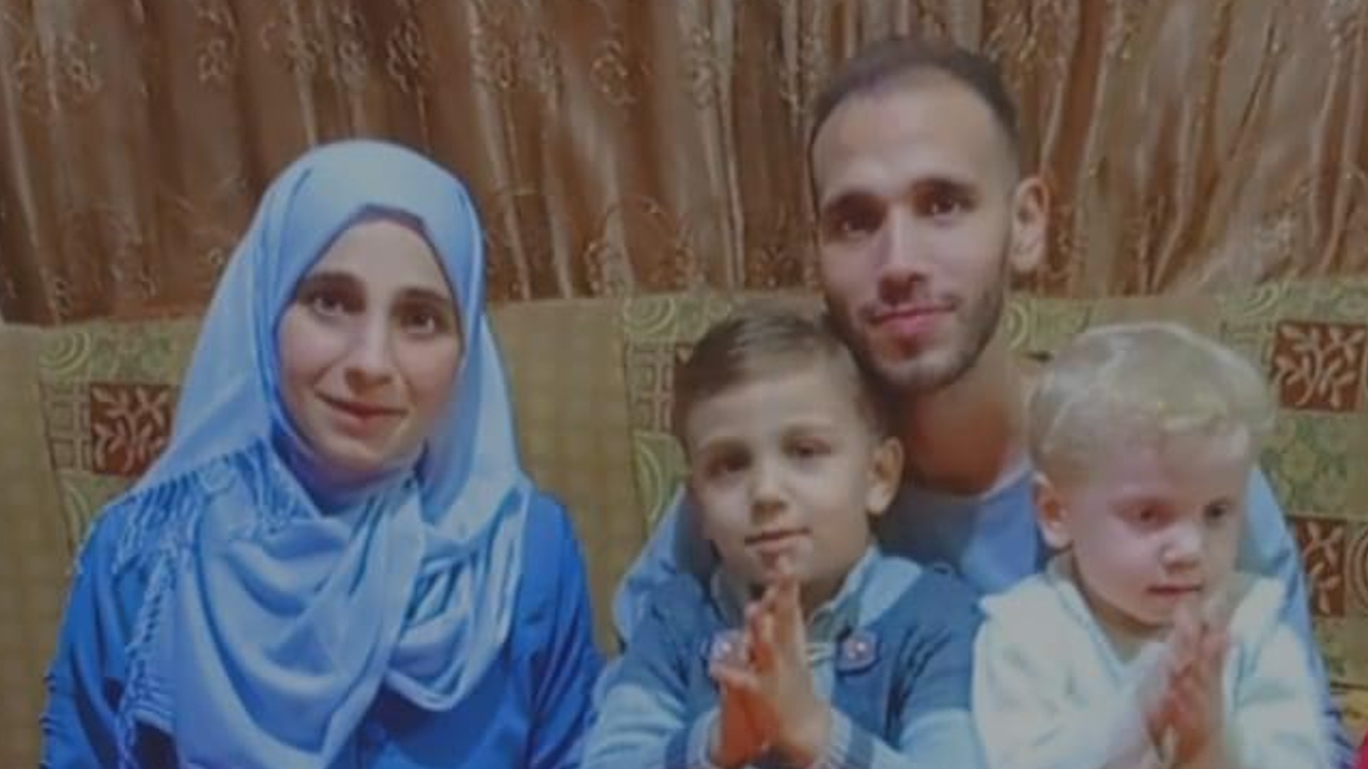 Married couple Fatima and Ahmed al-Khaldi, who were killed by Israeli forces in Gaza City on 21 December 2023, pictured with their two sons, Adam (L) and Faisal (R) (Provided) 