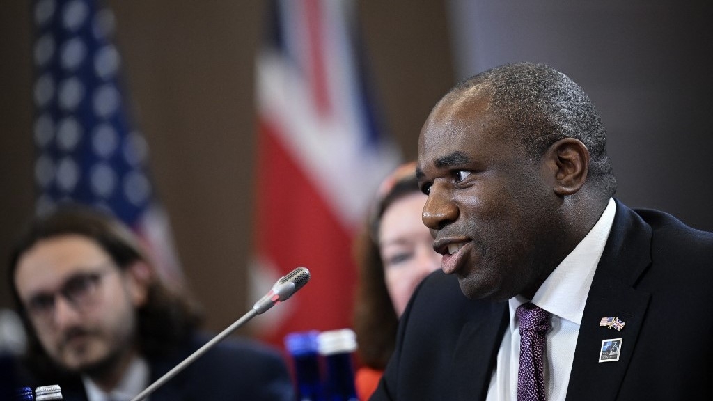 British Foreign Secretary David Lammy speaks during a meeting with US Secretary of State Antony Blinken (AFP)