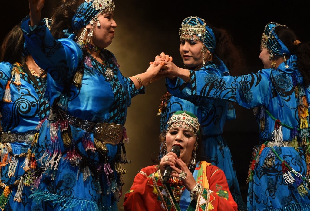 Lors du festival Edition Twist, le 12 janvier 2015 à Tiznit au Maroc à l’occasion de la célébration du Nouvel An amazigh (AFP/Fadel Senna)