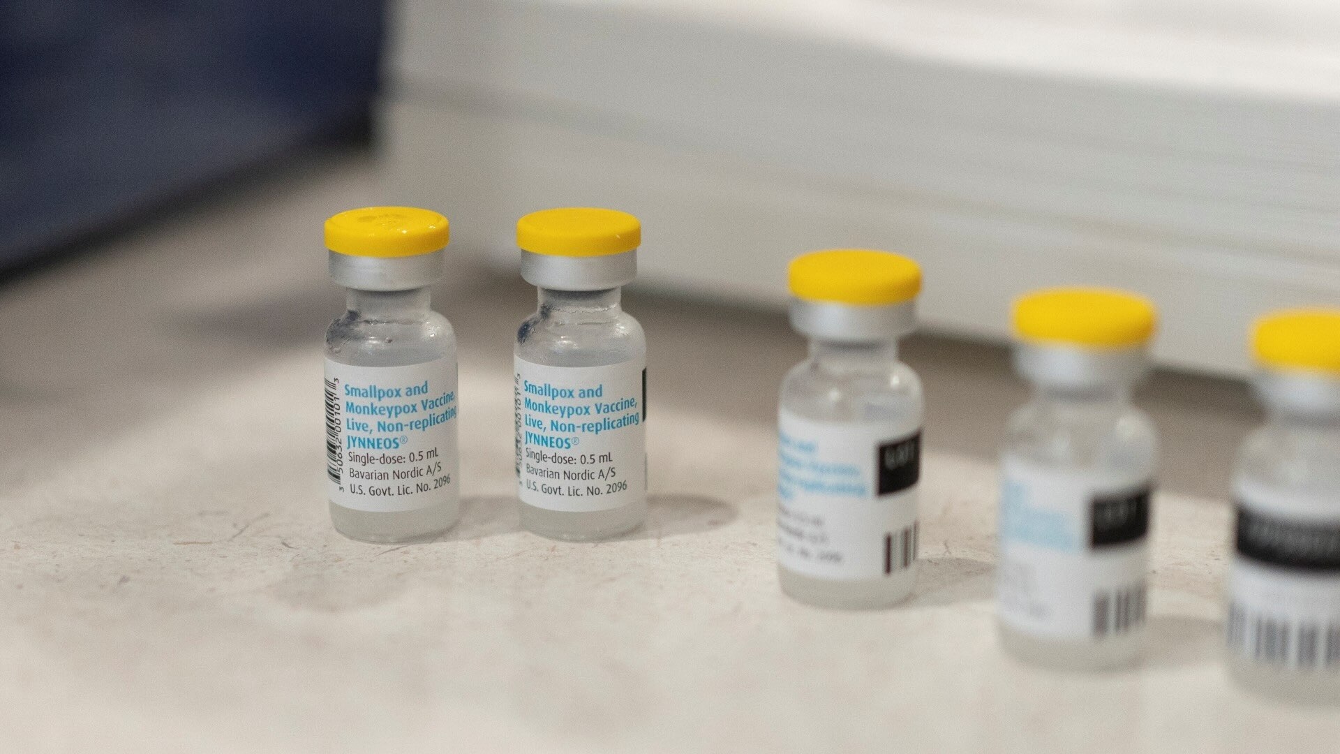 Vials of the mpox vaccine are placed on a table in Tucson, US (Reuters/Rebecca Noble/File Photo)