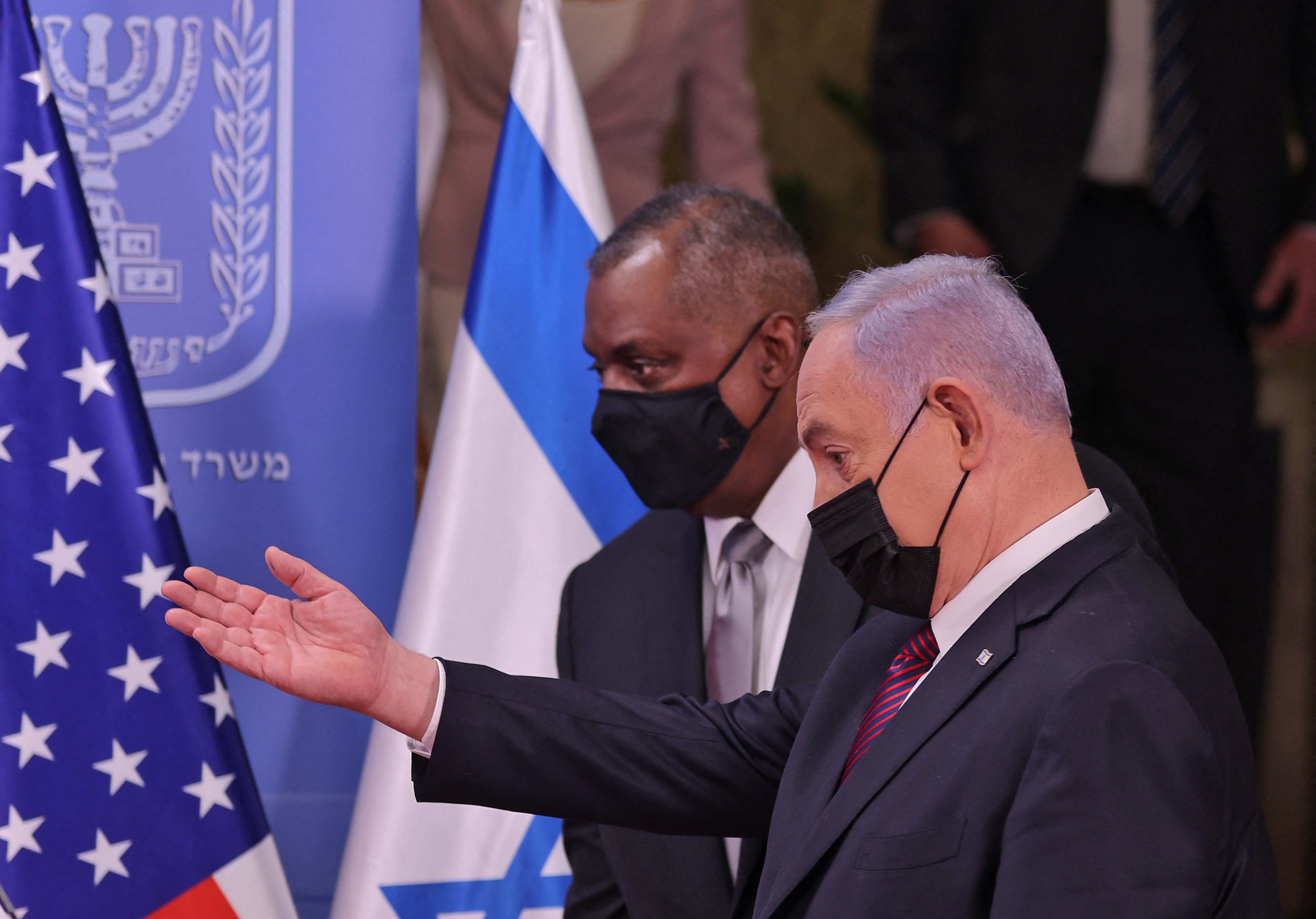 Netanyahu's comments came while addressing reporters alongside visiting US Defence Secretary Lloyd Austin.