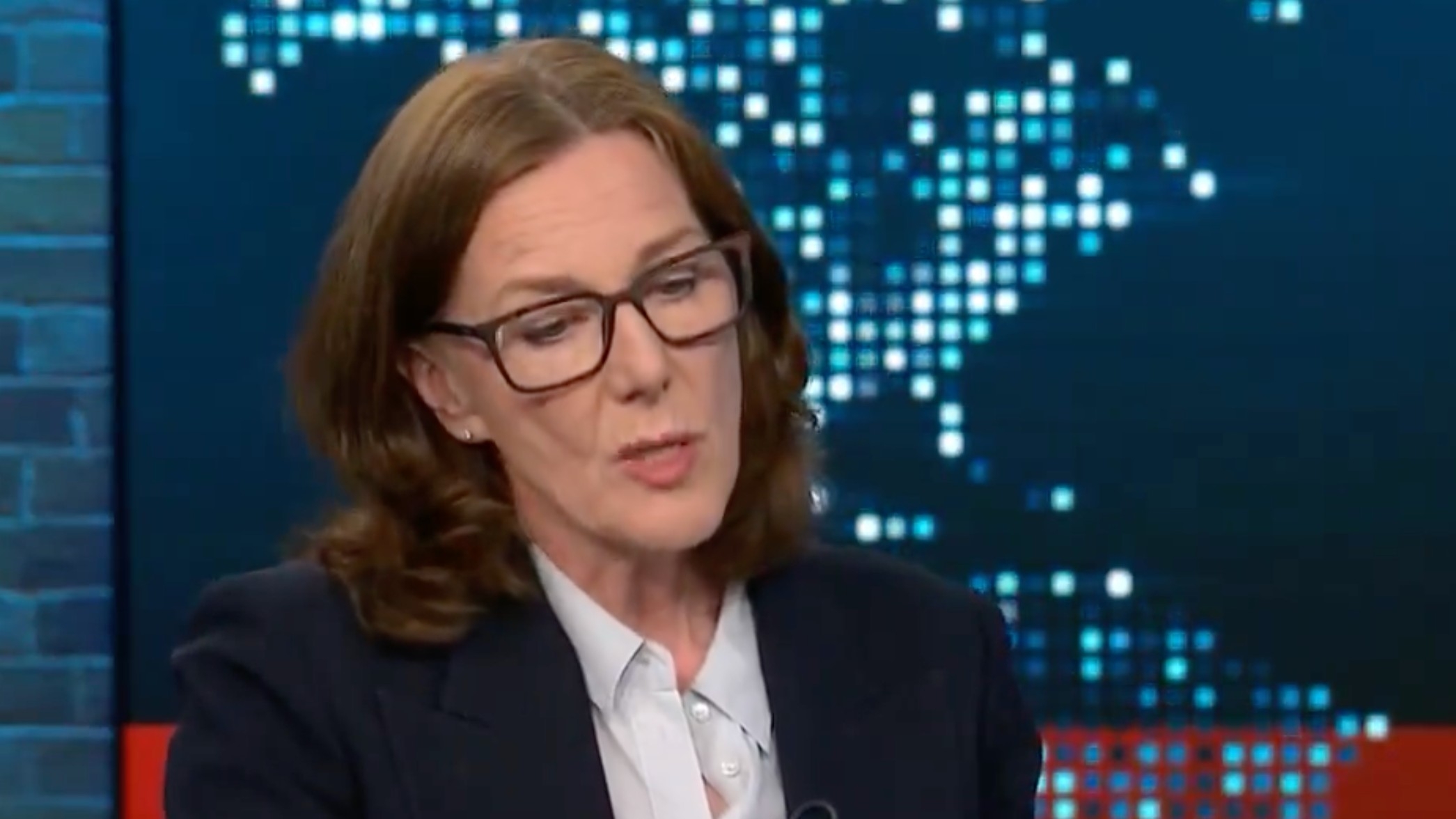 Dr Deborah Harrington speaks about her experience in Gaza in an interview with CNN (Screengrab)
