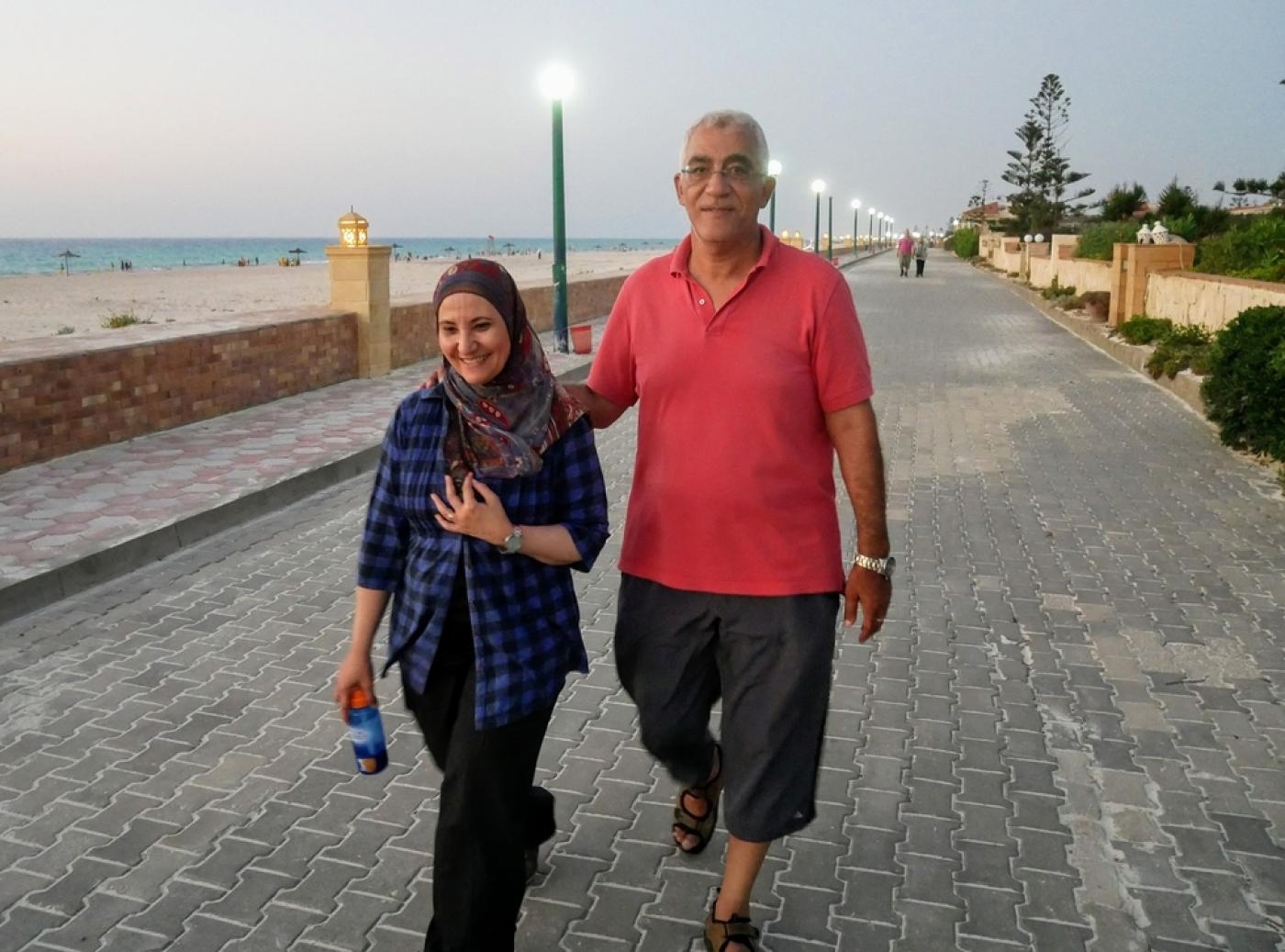 Qaradawi was arrested with her husband Hosam Khalaf in 2017 