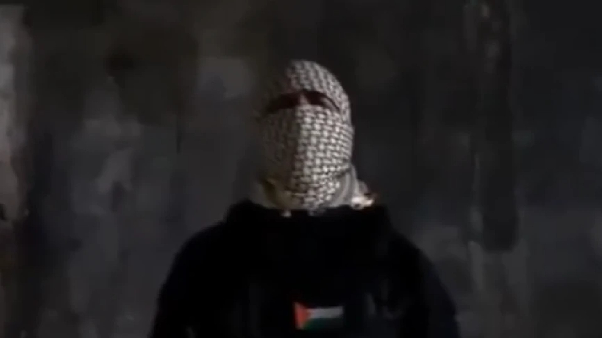 A video of a masked man threatening violence at the Paris Olympics first emerged on social media platform X on 21 July 2024 (Screengrab/X)