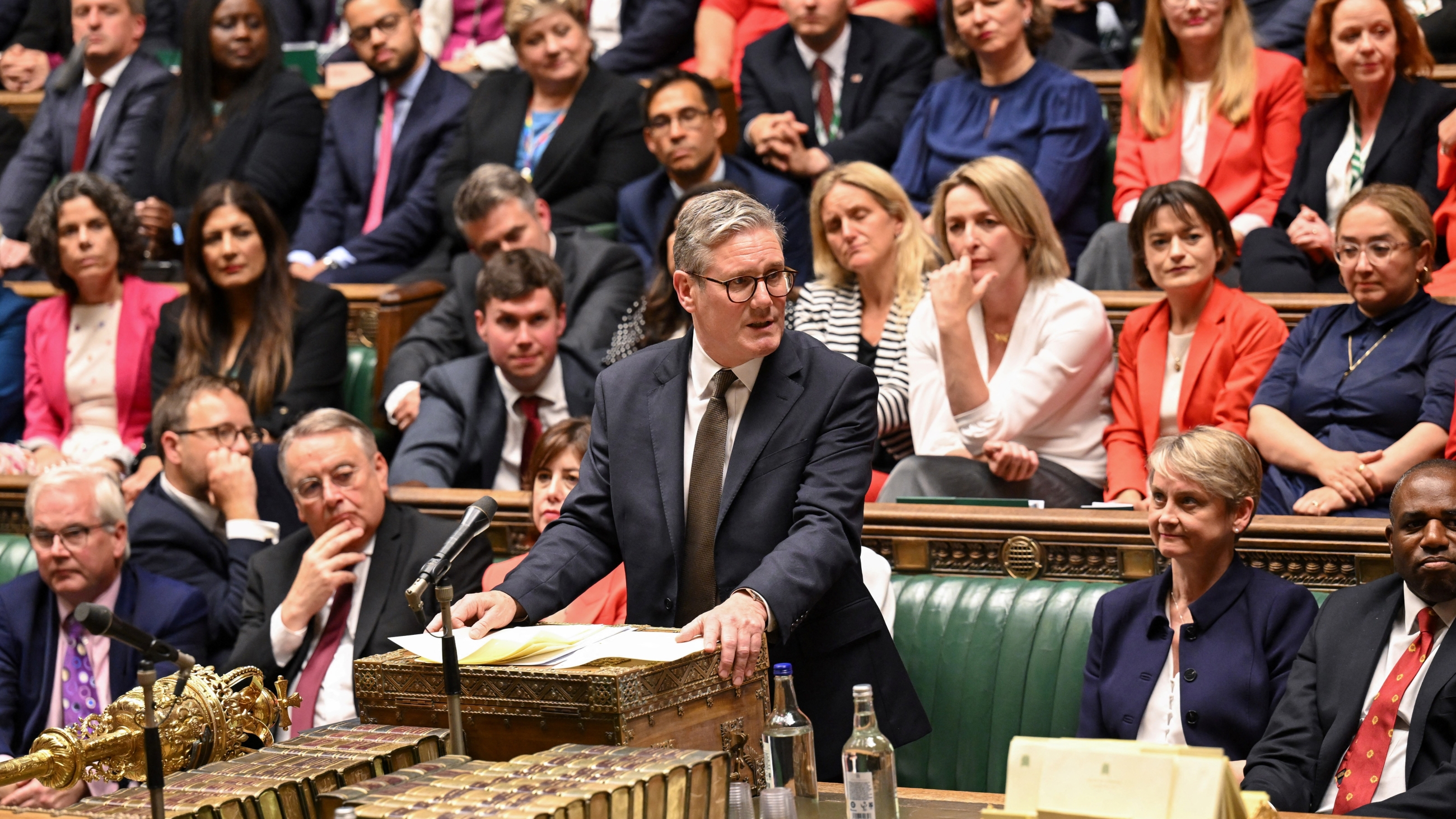 Prime Minister Keir Starmer addresses MPs in the House of Commons (AFP)