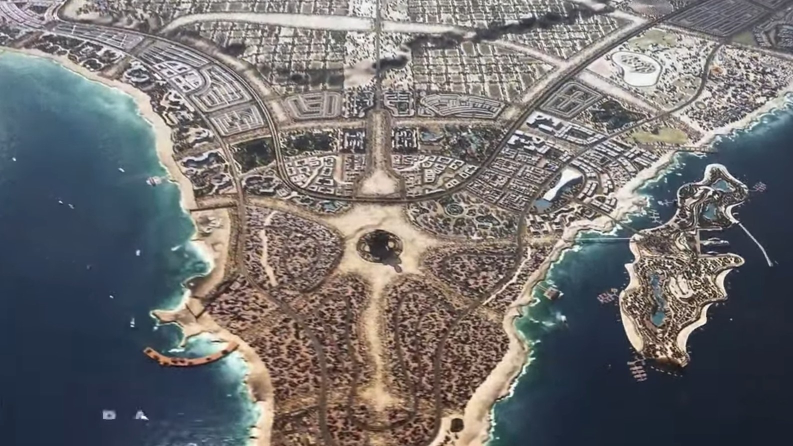 Ras el-Hekma beach as illustrated by a promotional video by Egypt's government in 2020 (Facebook)