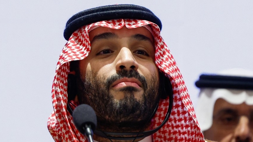 Saudi Crown Prince Mohammed bin Salman is pictured at the G20 summit in New Delhi on 9 September 2023 (Evelyn Hockstein/Pool/AFP)