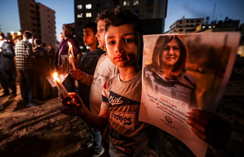 A vigil for Shireen Abu Akleh 