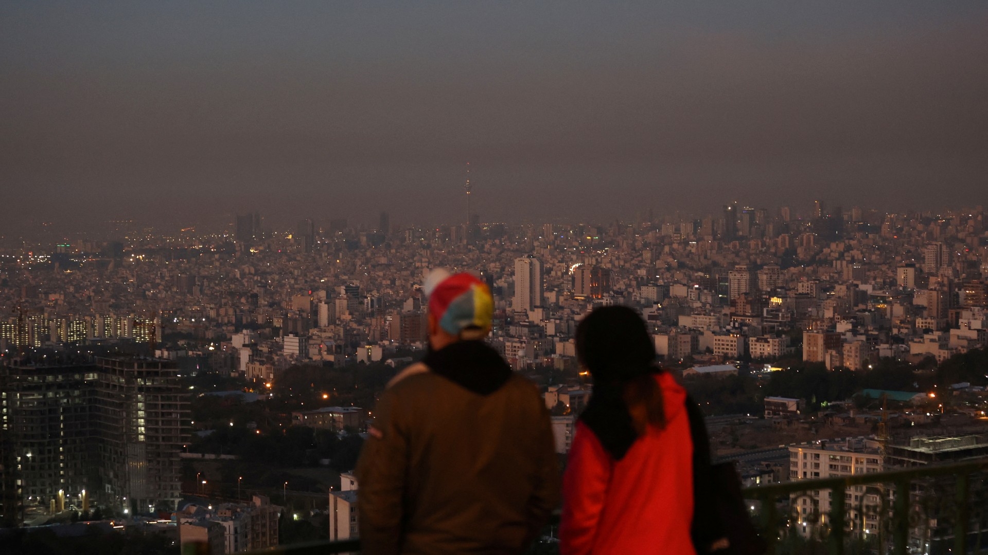 A general view of Tehran after several explosions were heard on 26 October 2024 (Majid Asgaripour/Wana/Reuters)