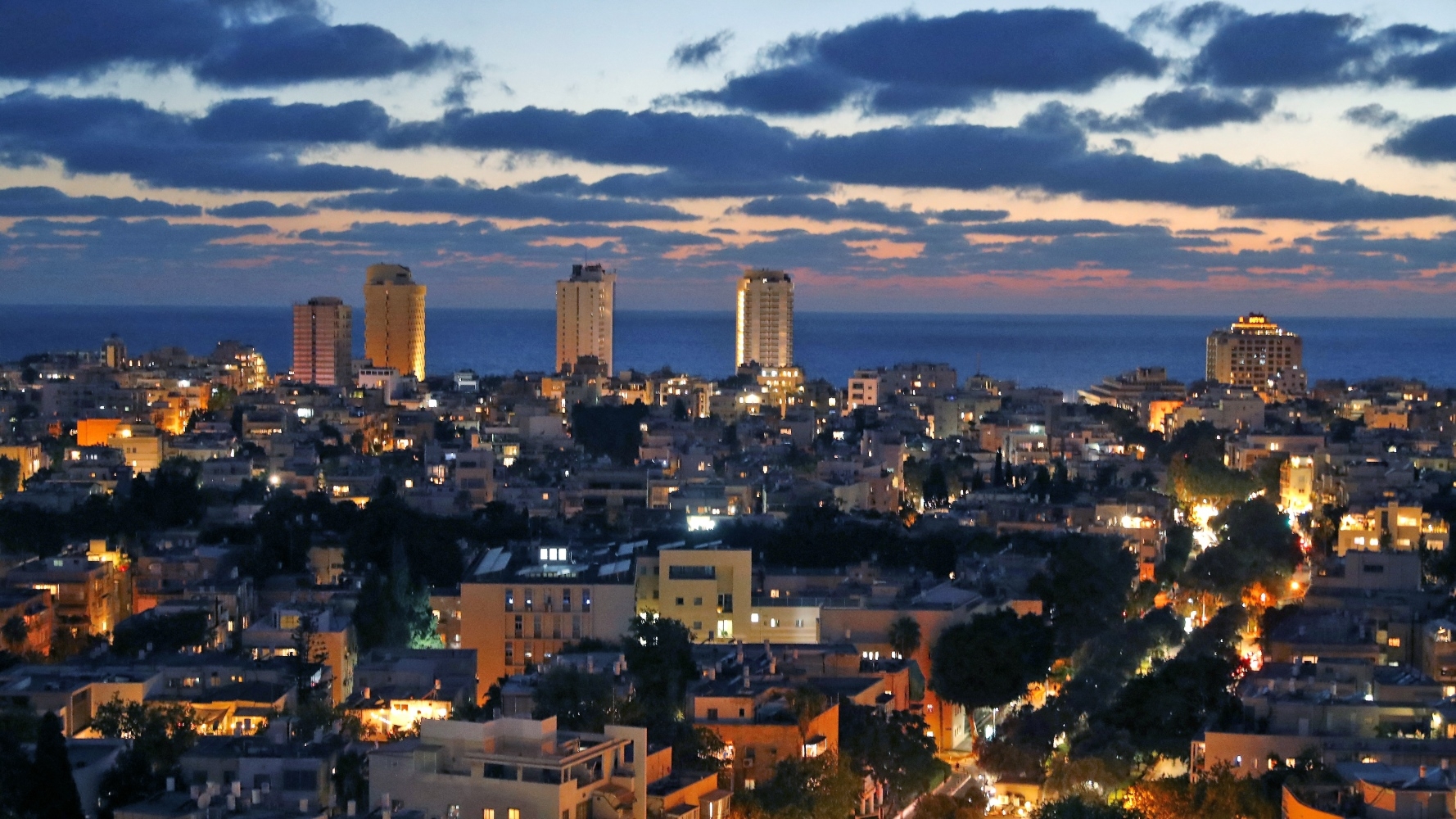 The skyline of Tel Aviv in June 2020 (AFP/Jack Guez)