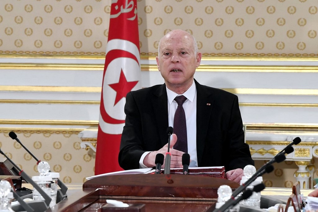 Saied said last month he would replace most election commission members, seizing control of one of the last independent bodies in the North Africa country (AFP)