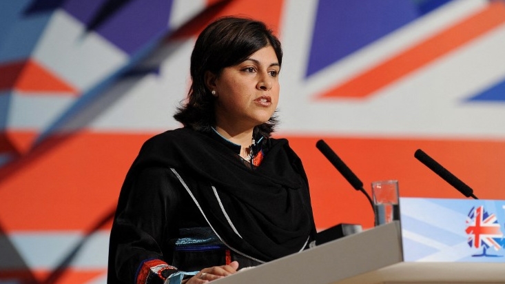 British politician Sayeeda Warsi is pictured in Birmingham on 3 October 2010 (Ben Stansall/AFP)