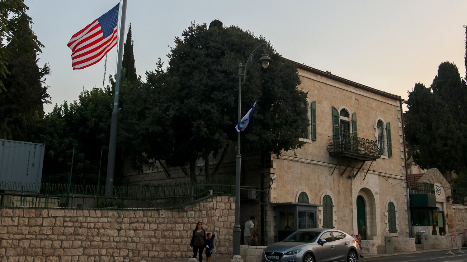 This picture taken on 27 October 2021, shows the US consulate in Jerusalem.