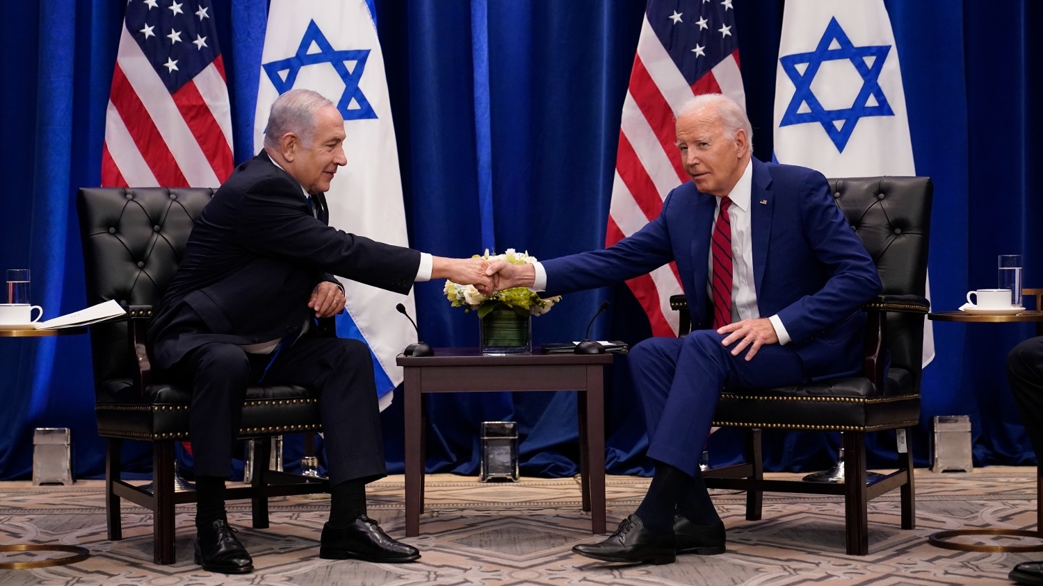 President Joe Biden meets with Israeli Prime Minister Benjamin Netanyahu in New York on 20 September 2023.