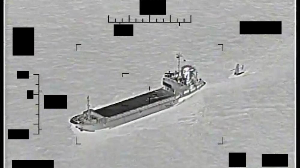 Late on Monday night, the US Navy's 5th Fleet saw an IRGC ship towing an unmanned surface vessel.