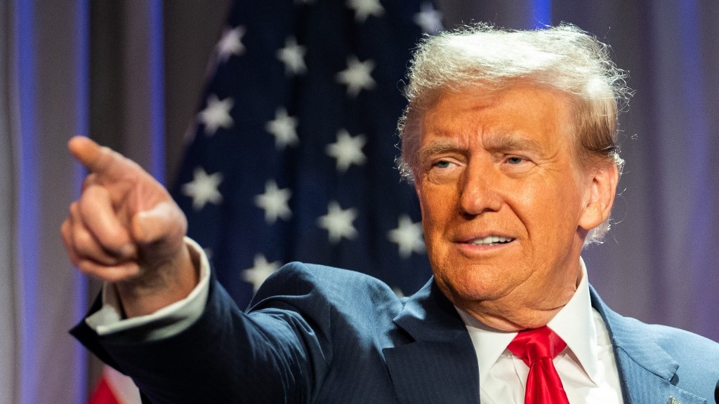 US president-elect Donald Trump speaks in Washington, DC, on 13 November 2024 (Getty Images/AFP)