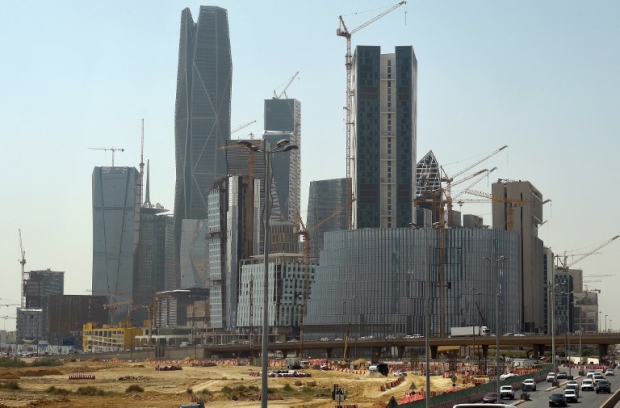 Towers being built by Saudi Oger and other construction companies in the King Abdullah Financial District in March 2016 (AFP)