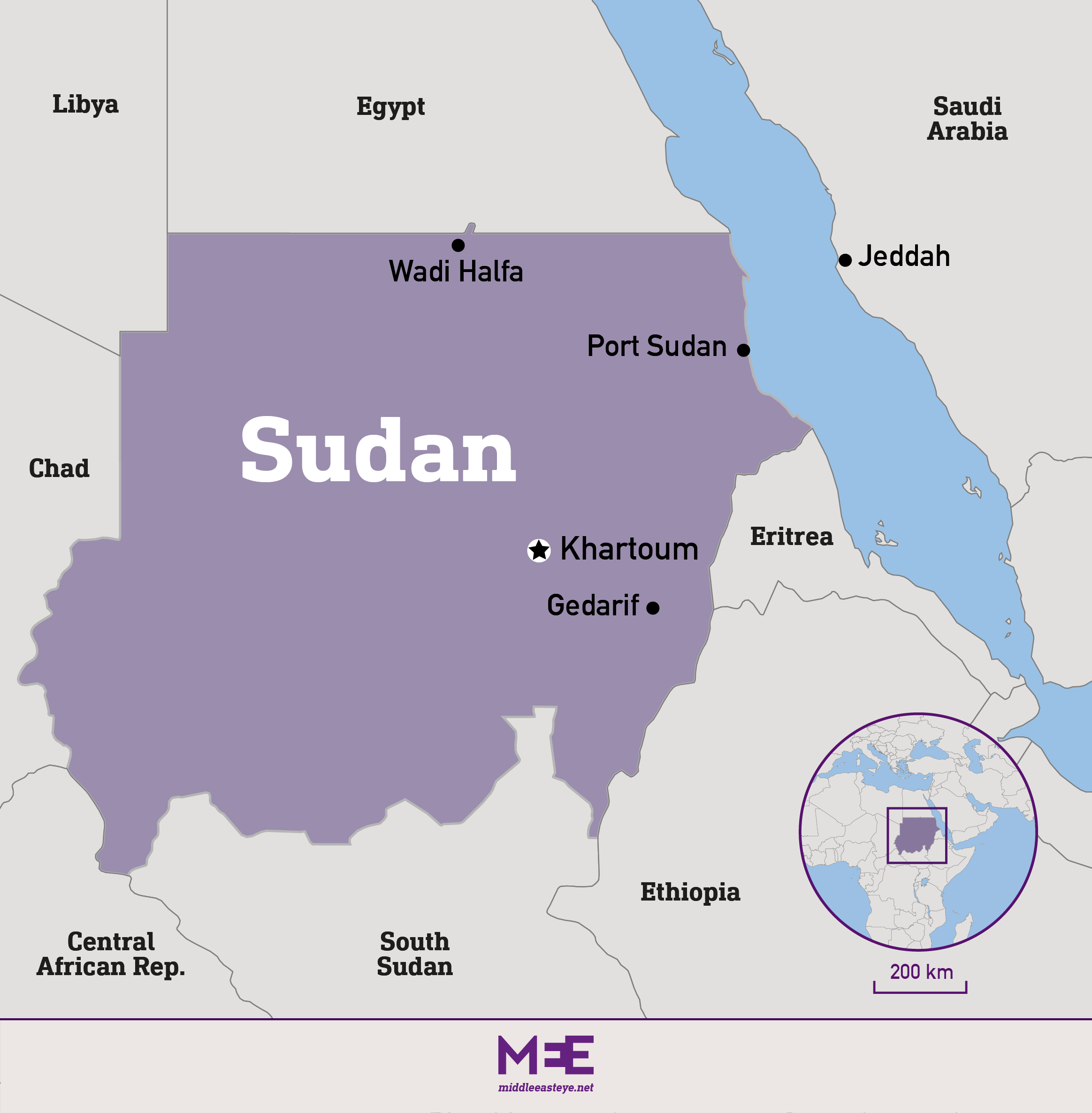 sudan map evacuation