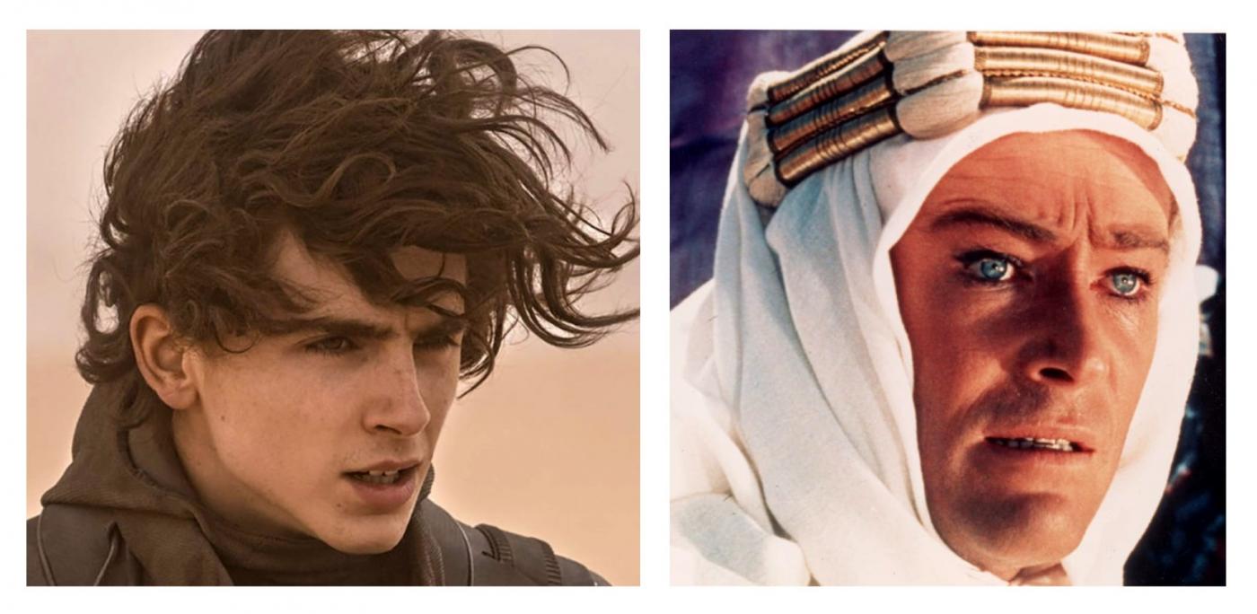 Le personnage de Paul Atréides (Timothée Chalamet) dans Dune présente des similitudes frappantes avec celui de T. E Lawrence (Peter O’Toole) dans Lawrence d’Arabie (Warner Bros ; Columbia TriStar)