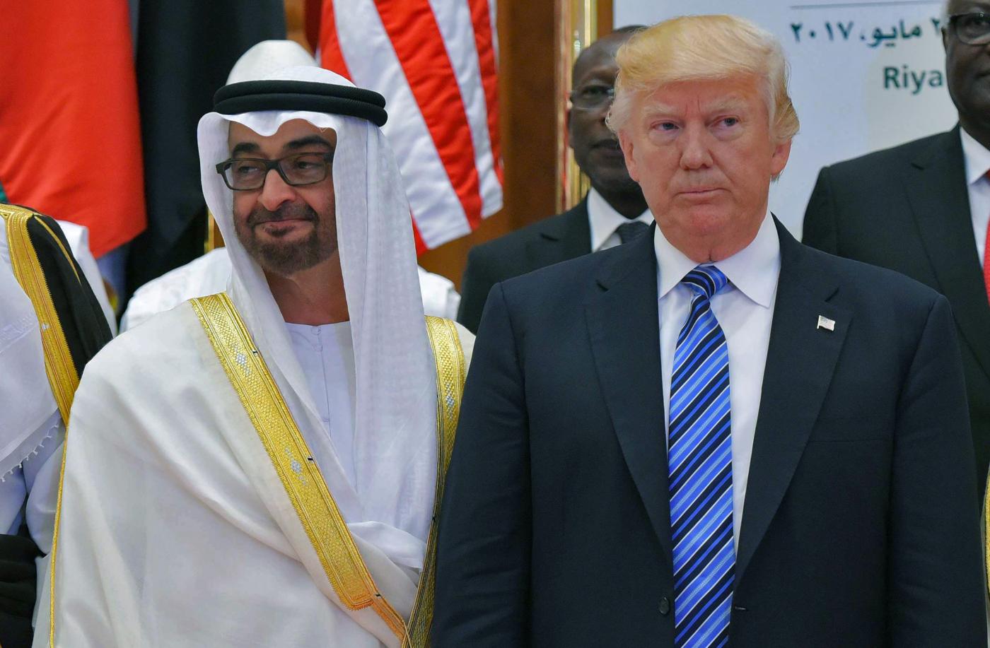 Abu Dhabi Crown Prince Mohammed bin Zayed with US President Donald Trump (AFP/file photo)