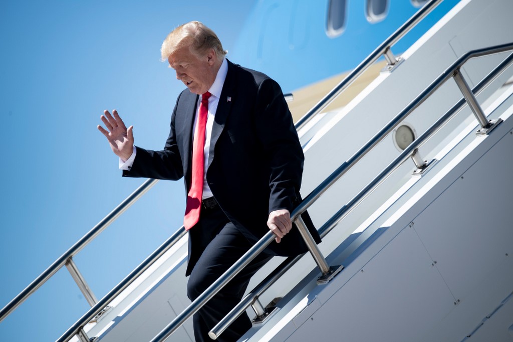 US President Donald Trump is pictured in Colorado on 30 May (AFP)