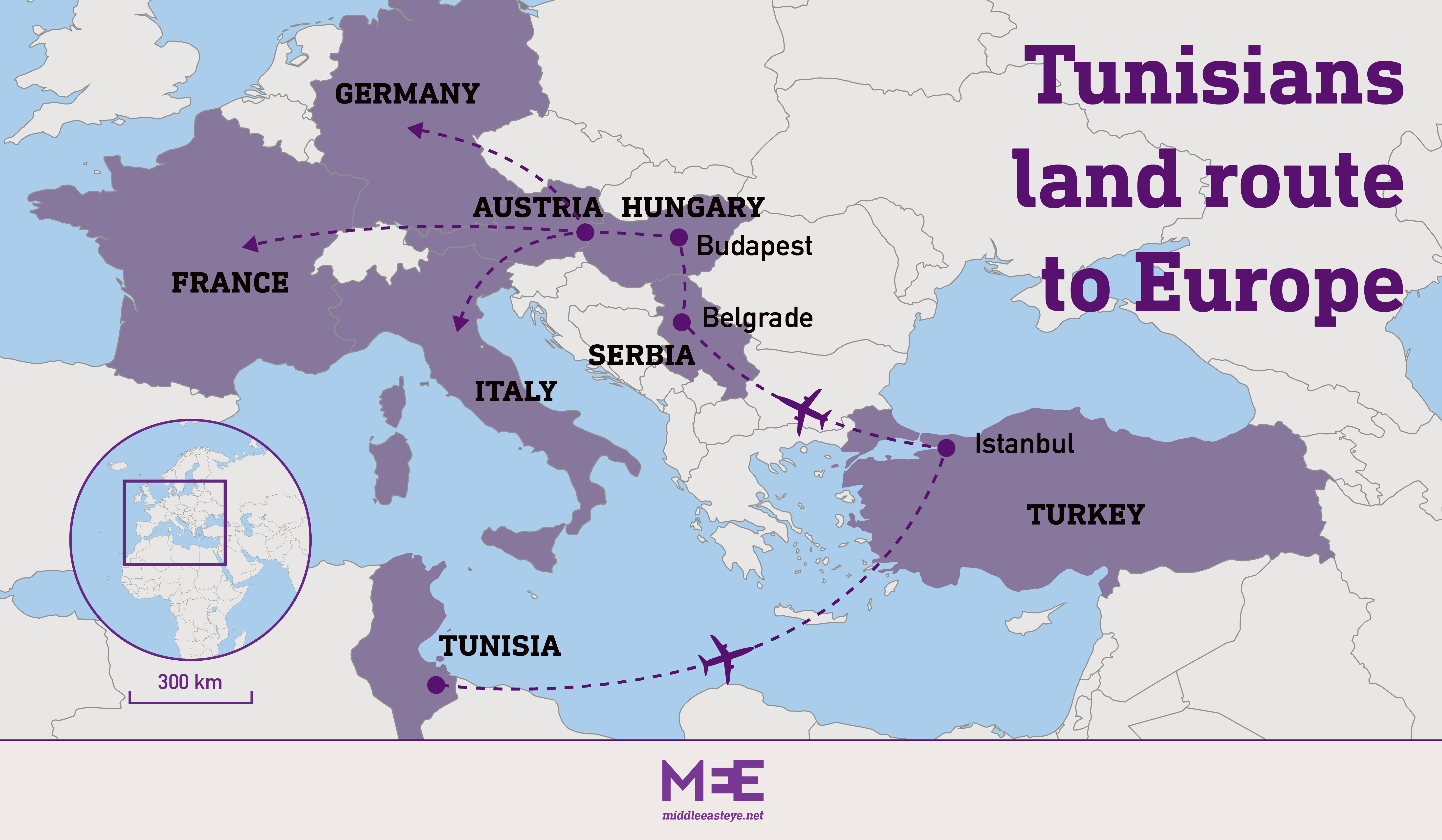 Tunisia: Balkan route (MEE)