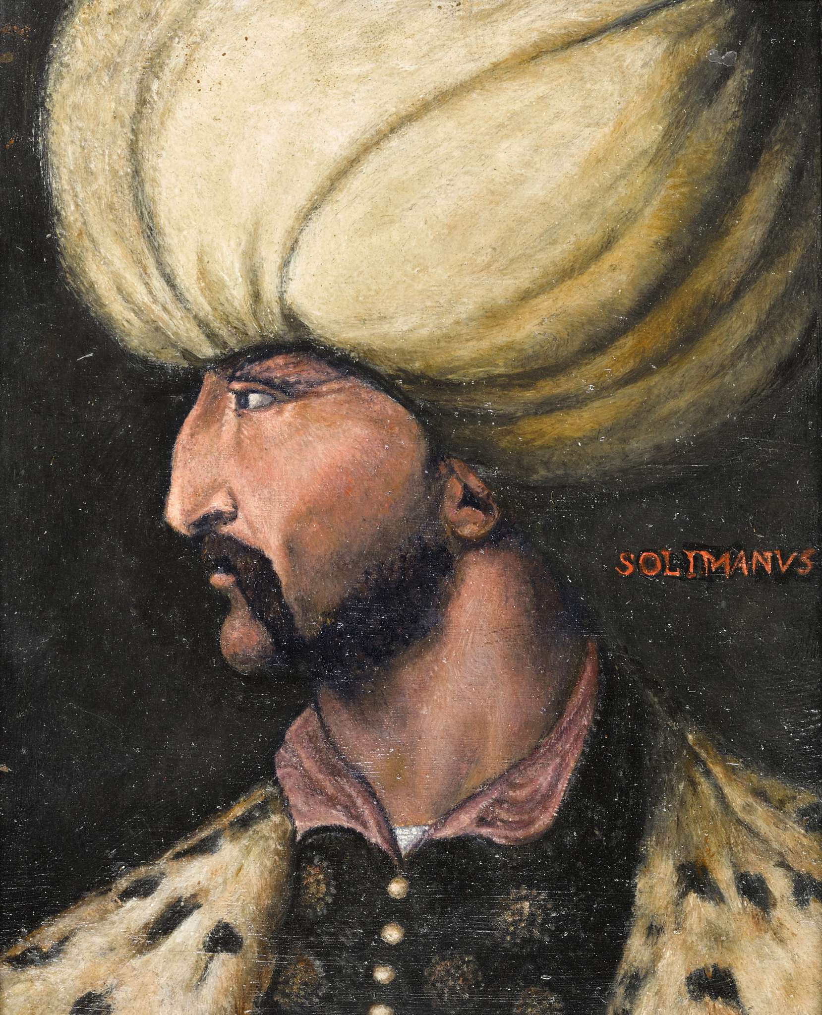 A rare and important portrait of Suleyman the Magnificent (r.1520-66), Italy, second half 16th century (Sotheby's)