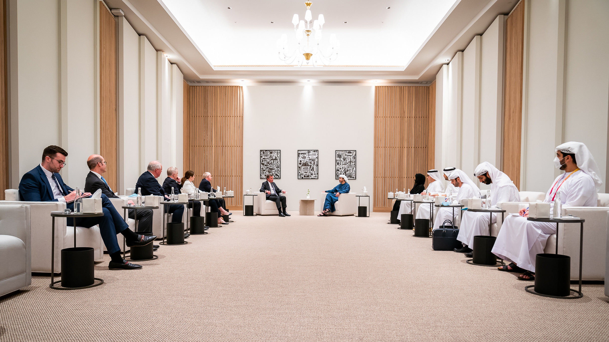 Abdullah bin Zayed Al Nahyan, Minister of Foreign Affairs and International Cooperation, receives a delegation of UK MPs belonging to the UAE All-Party Parliamentary Group (UAE MOFA)