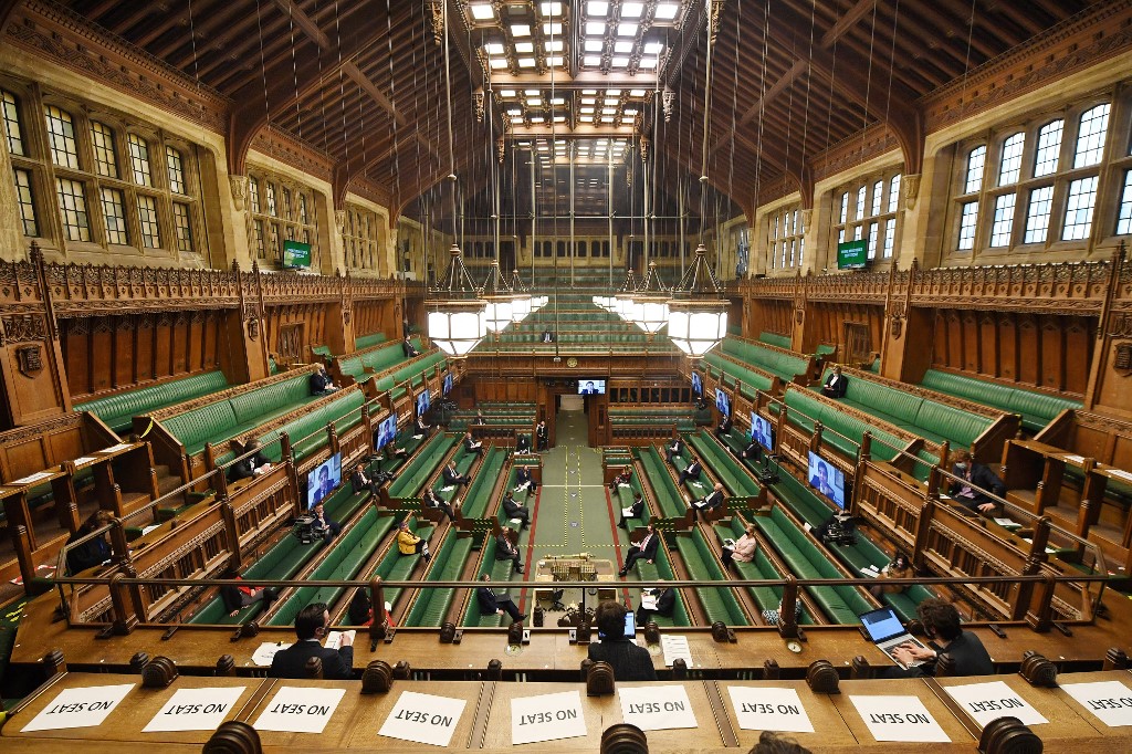 The House of Commons is pictured on 24 March 2021 (AFP/Jessica Taylor/UK Parliament)