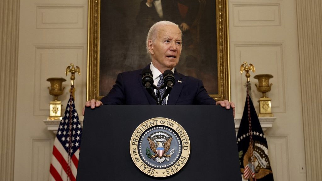 US President Joe Biden announces a proposed ceasefire between Israel and Hamas in Gaza at the White House on 31 May 2024 (Chip Somodevilla/Getty Images/AFP)
