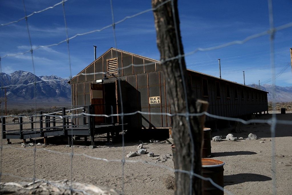 A replica of a Japanese internment camp is pictured in California in 2015 (AFP)