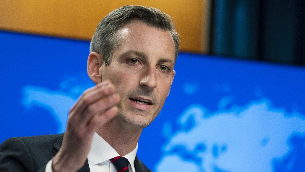 US State Department spokesperson Ned Price speaks in Washington in March 2022 (AFP)