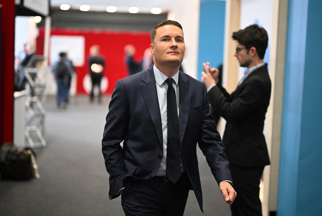Britain's main opposition Labour Party shadow Health Secretary Wes Streeting attends the first day of the annual Labour Party conference in Liverpool, north west England on October 8, 2023.